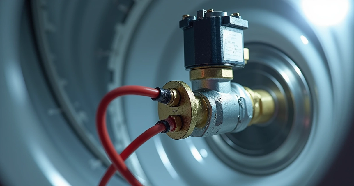 Válvula solenoide em máquina de lavar roupa 