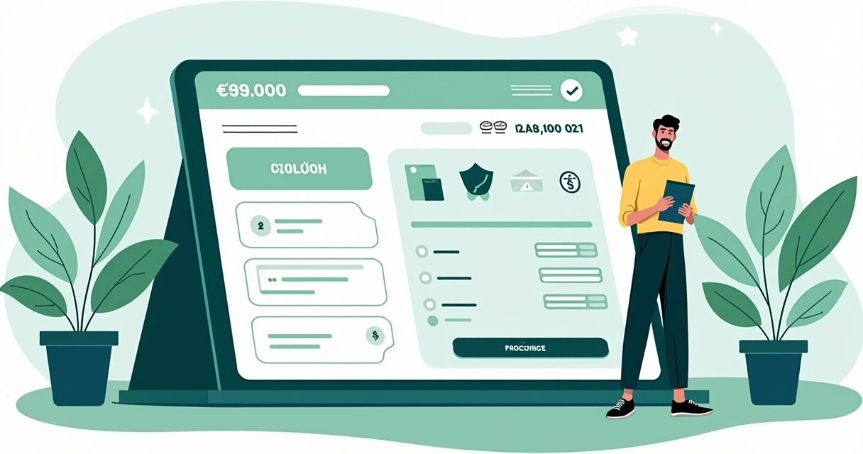 Elementos visuais destacando vantagens em checkout digital 