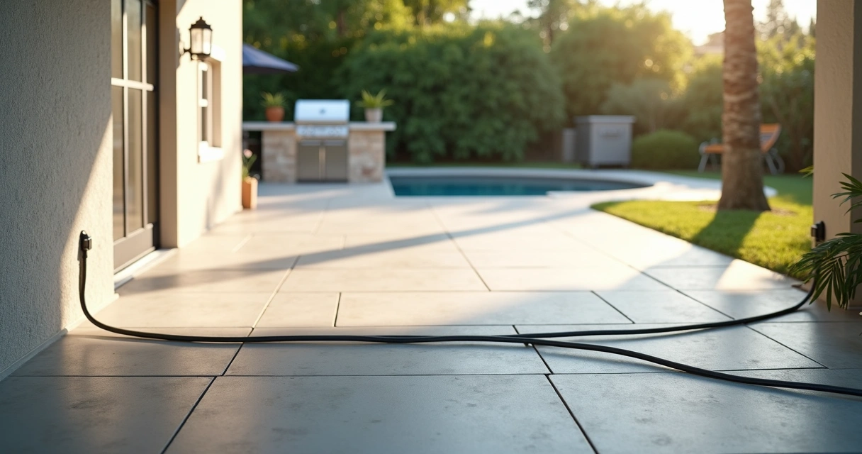 Varanda residencial pronta com infraestrutura para energia solar 