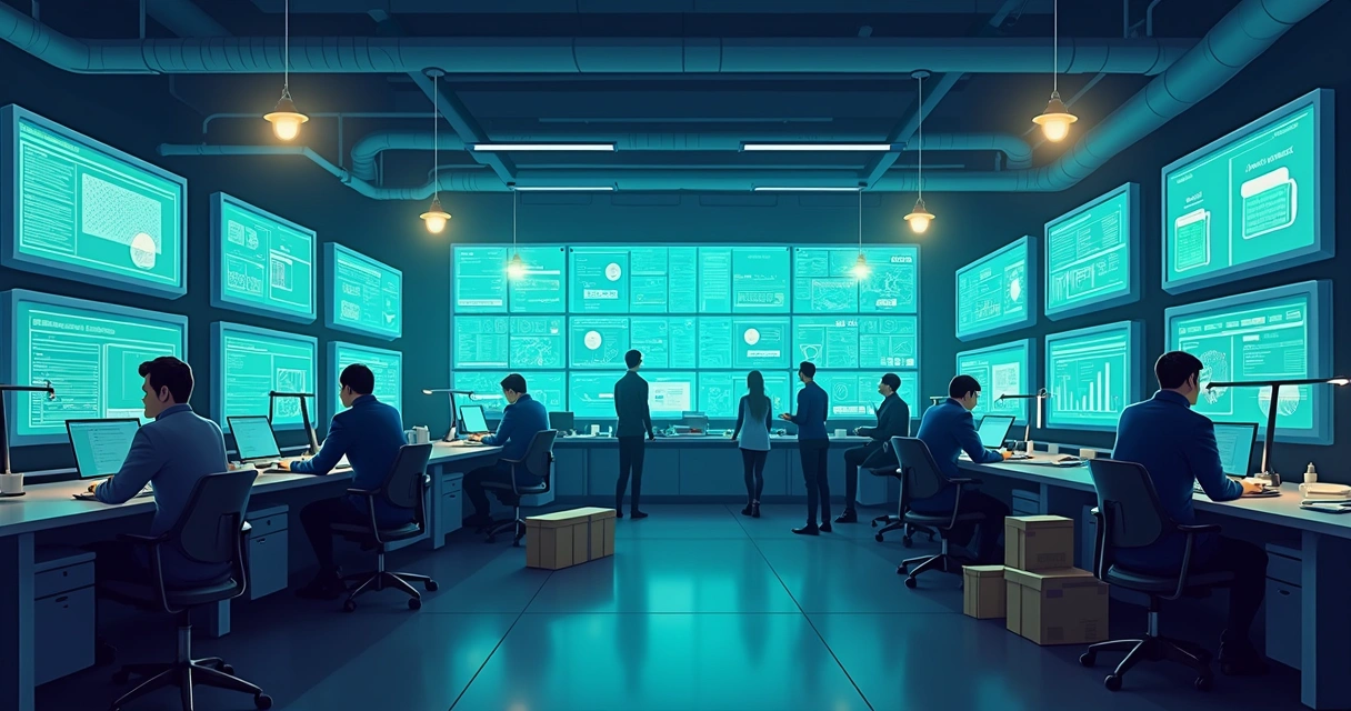 Equipe gerenciando estoque omnichannel 