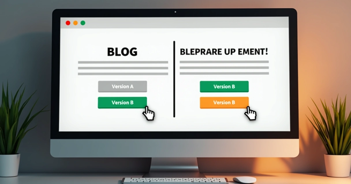 Tela de blog mostrando dois títulos e botões diferentes em cada lateral 