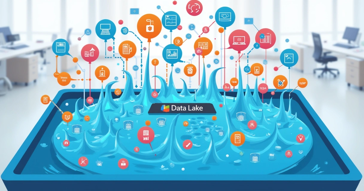 Diferentes tipos de dados armazenados no Data Lake 