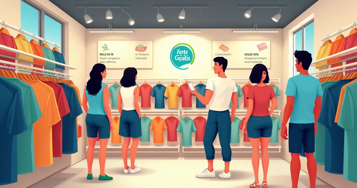 Roupas masculinas e femininas variadas em cabides