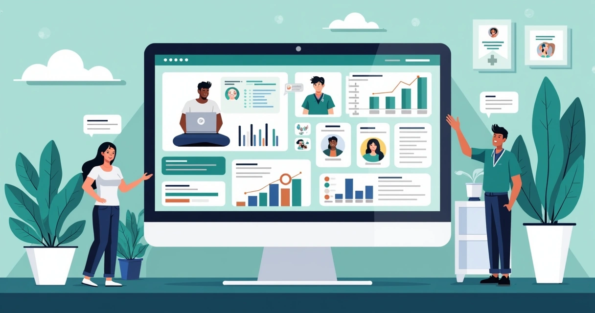 Representação visual dos vários tipos de retargeting aplicados em clínica médica 