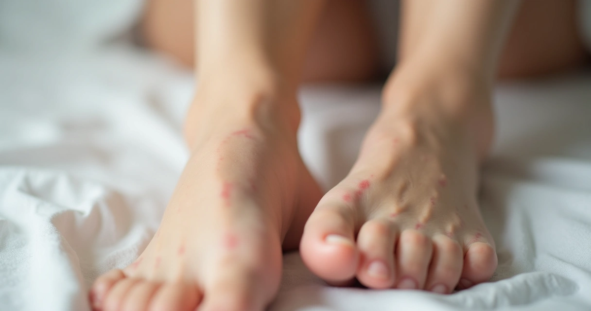 Close-up de vasinhos nas pernas, mostrando pequenos vasos avermelhados na pele 