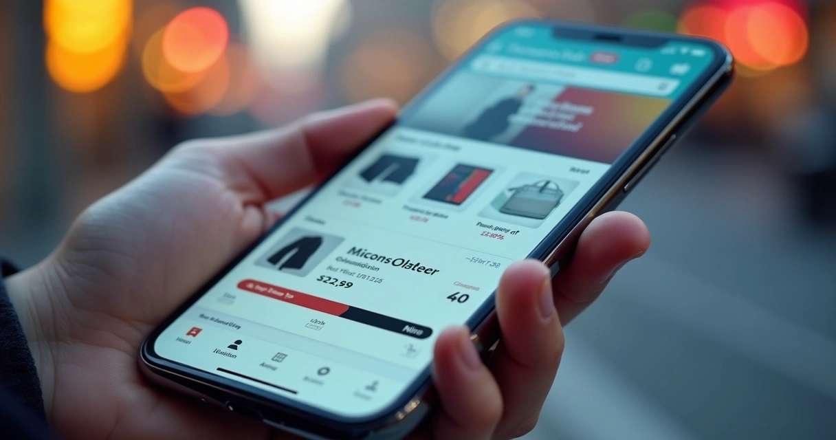Tela de smartphone com um site carregando rapidamente 