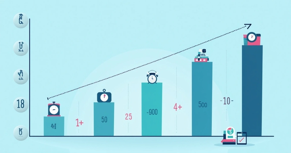 Gráfico colorido com barras representando taxas de conversão em diferentes tempos de carregamento 
