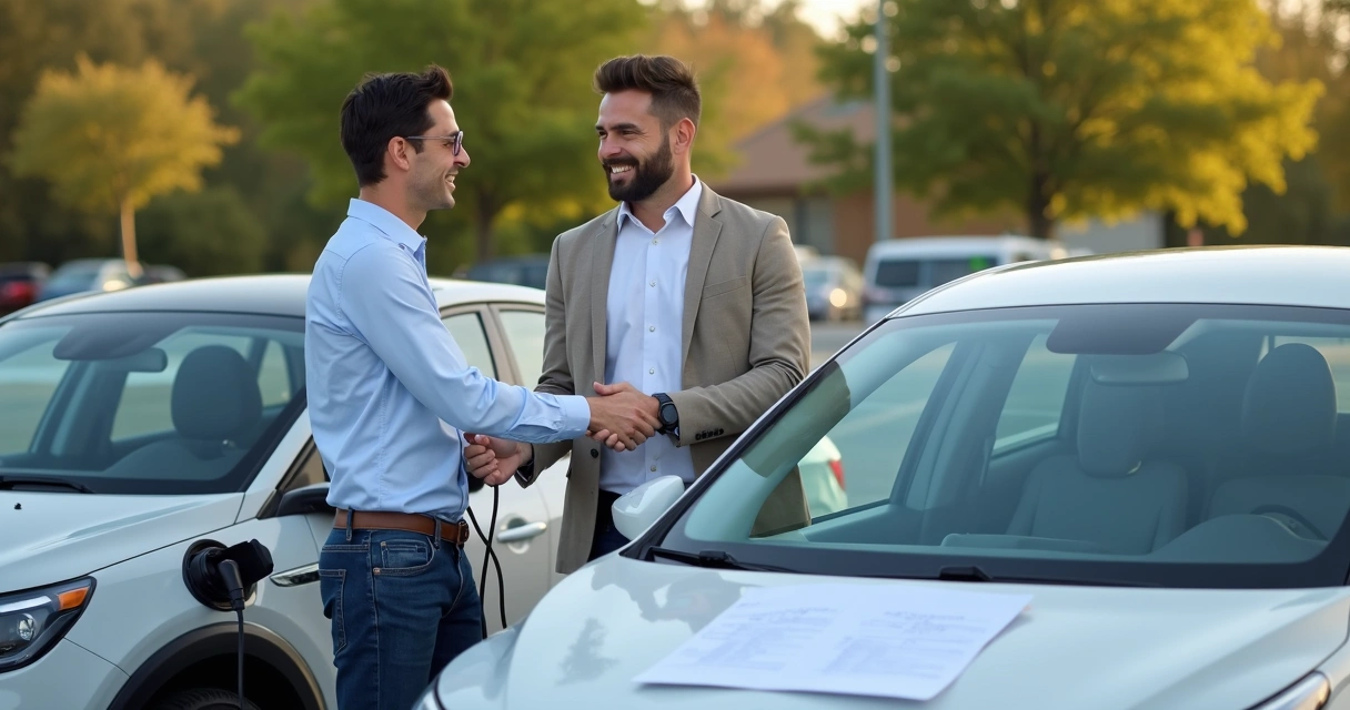 Negociação para venda de carro elétrico usado 