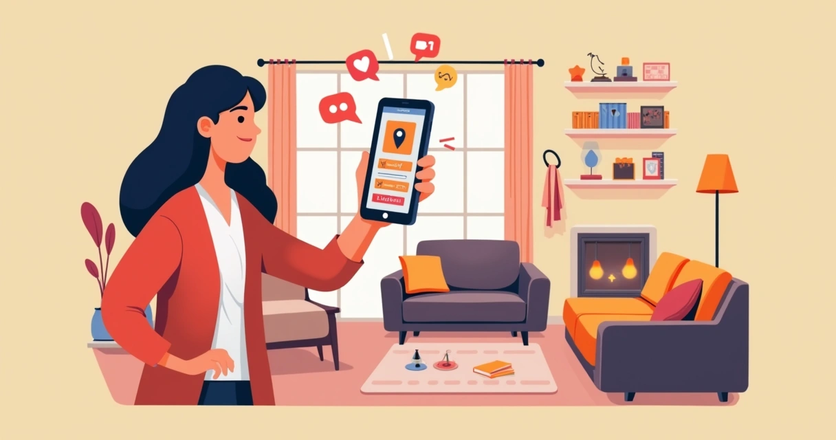 Vendedora mostra móveis em vídeo do TikTok Shop