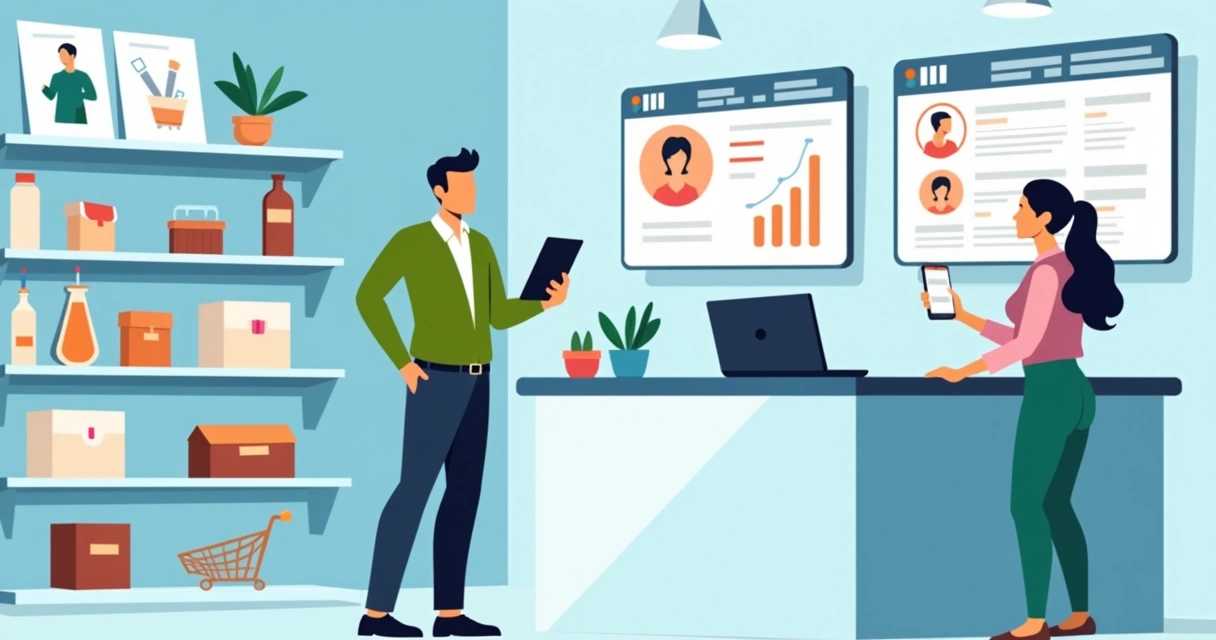 Atendimento com tecnologia no varejo, mostrando personalização da experiência