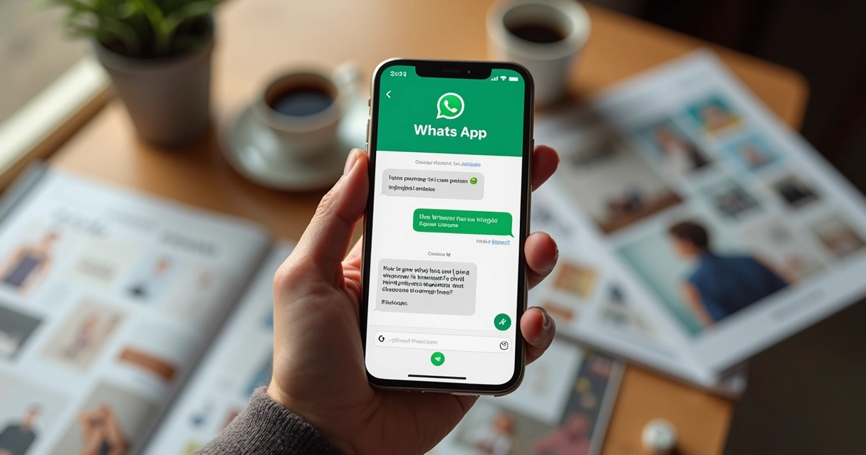 WhatsApp aberto mostrando pedido vindo do catálogo do Instagram 