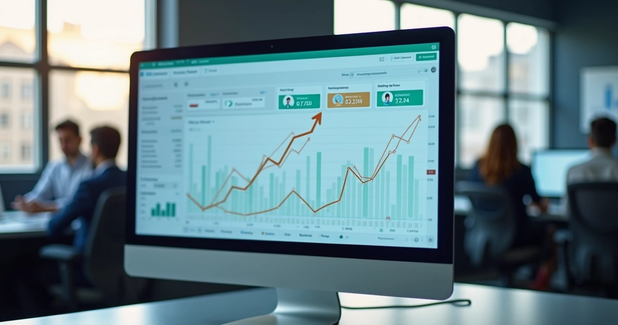 Dashboard de vendas mostrando chatbot impulsionando resultados