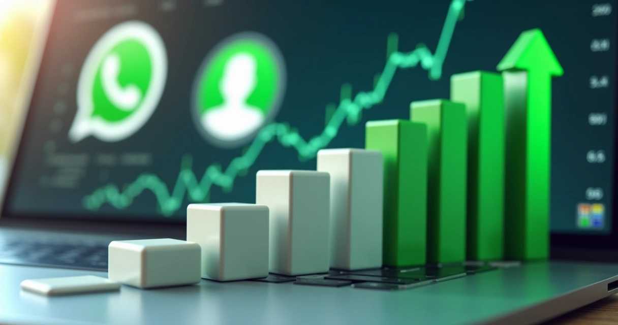 Taxa de conversão crescendo com agente IA no WhatsApp 