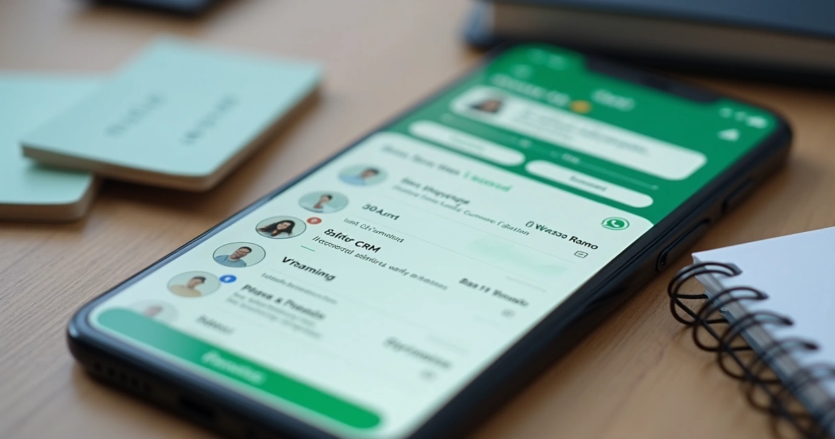 Tela de celular mostrando integração de vendas com WhatsApp 