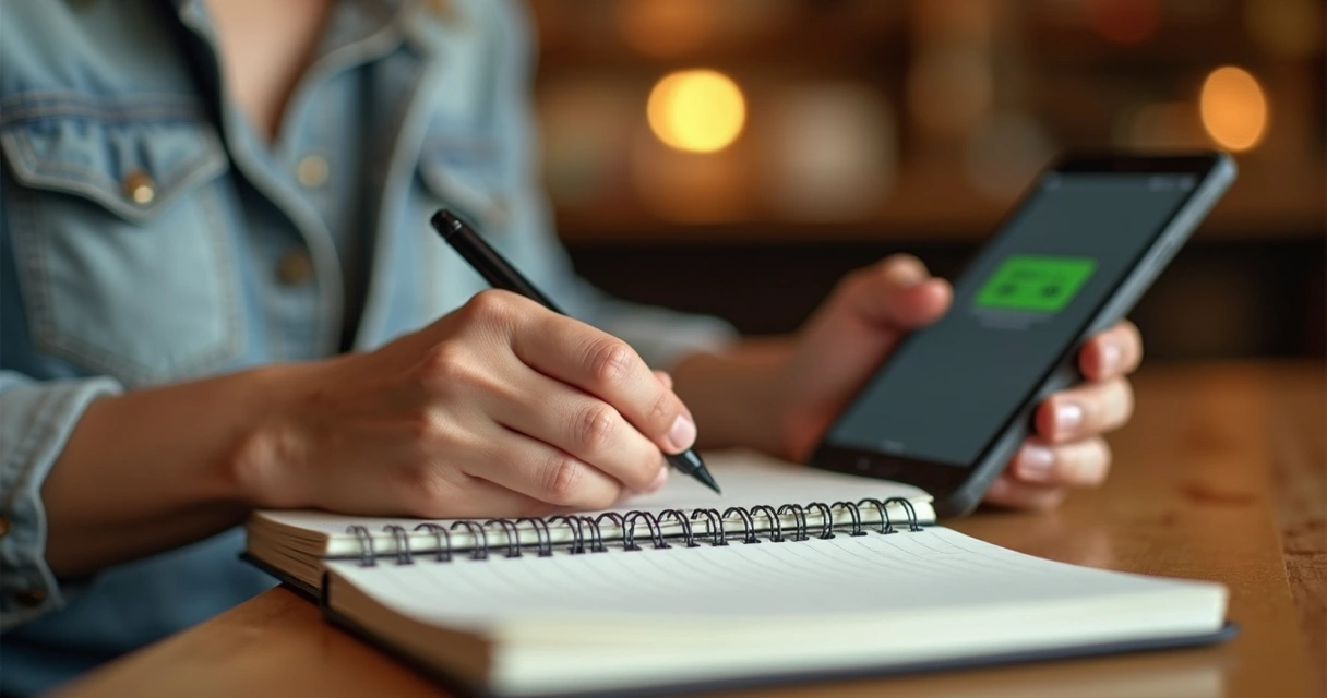 Pessoa respondendo mensagens de vendas no WhatsApp 