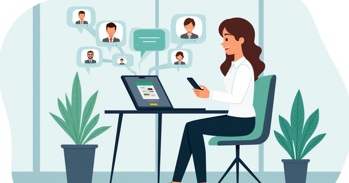 Vendedor compartilhando link de catálogo digital pelo WhatsApp