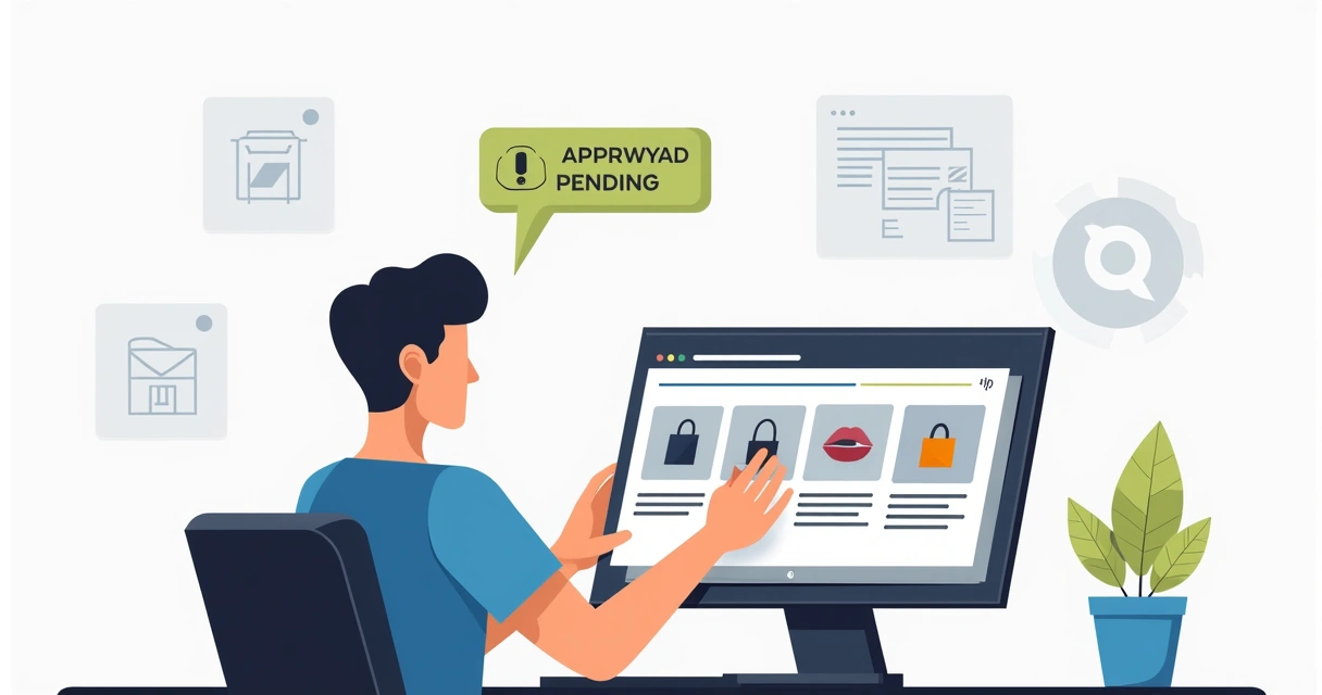 Pessoa ajustando informações em anúncio digital de produtos