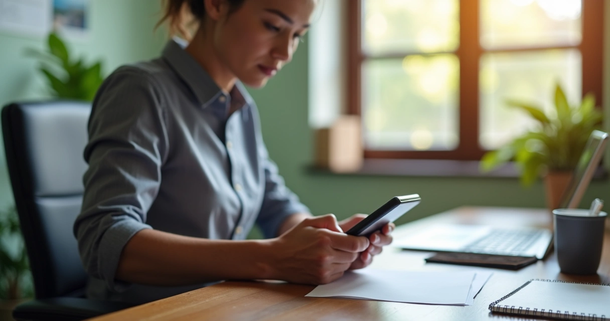 Pessoa digitando mensagem de retorno em WhatsApp pelo celular 