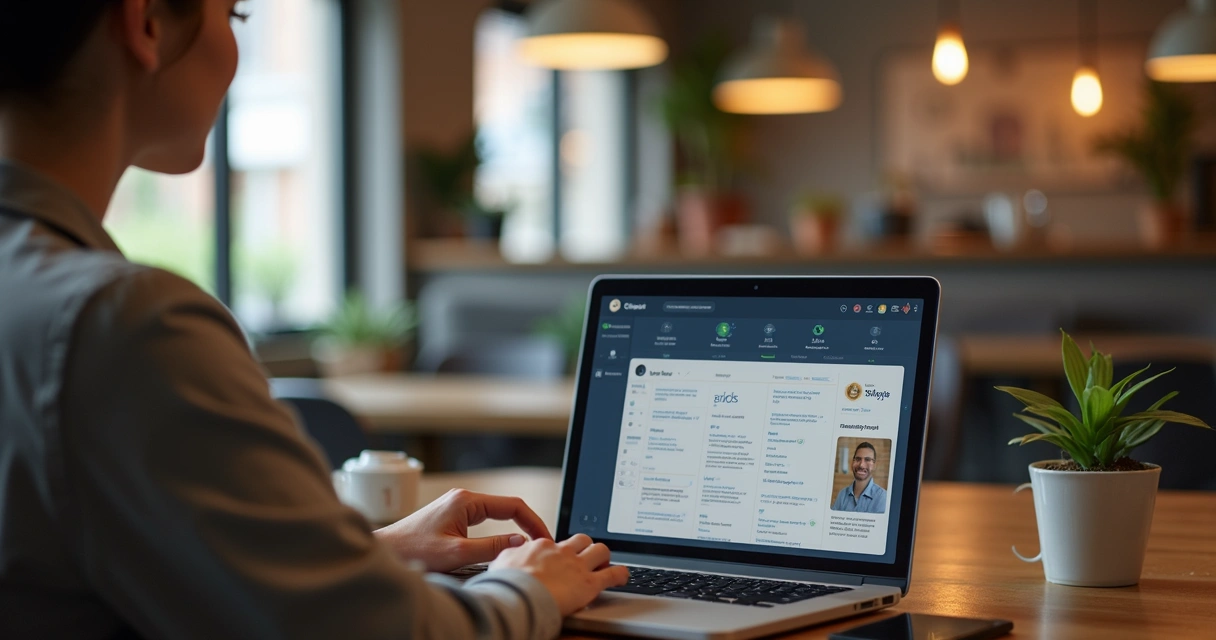 Vendedor usando ChatGPT para prospectar clientes