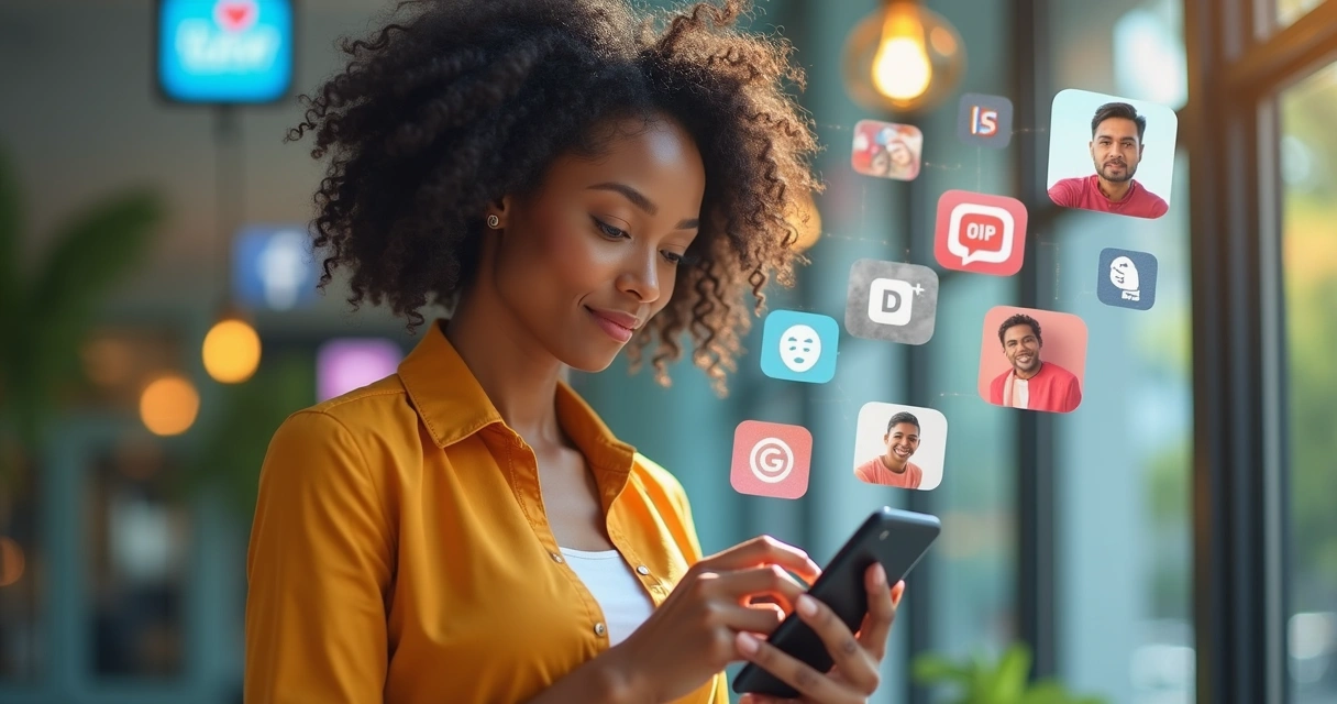 Vendedor interagindo com clientes em rede social 