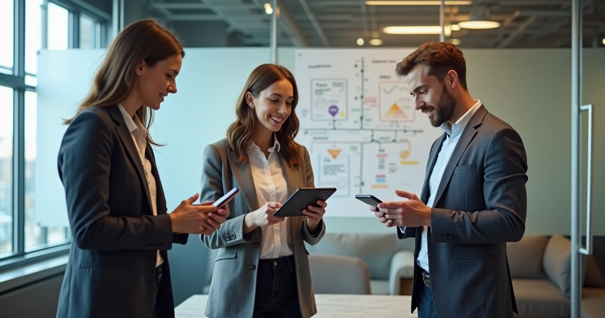 Vendedores testam um playbook de vendas em ambiente moderno