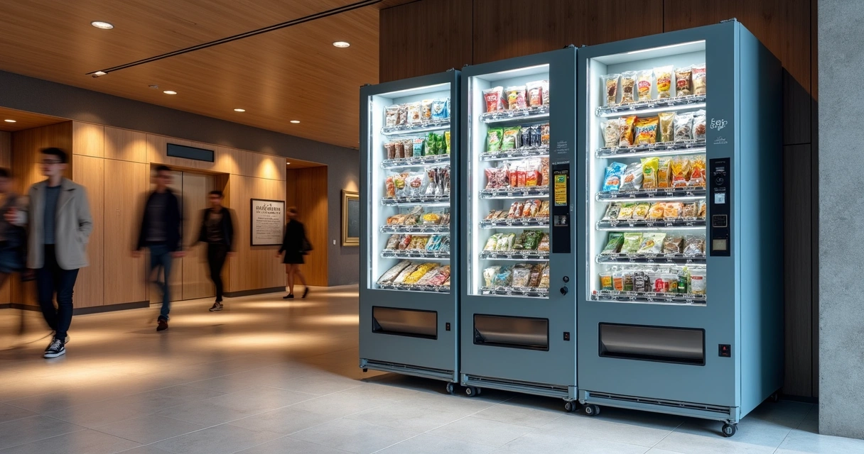 Vending machine instalada em área comum de condomínio 