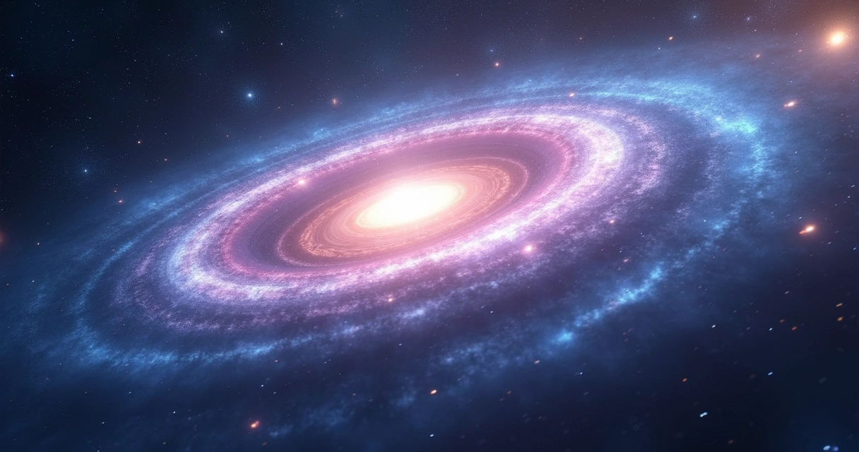 Fluxos de plasma expelidos por galáxia espiral criando anéis em torno dela no espaço 