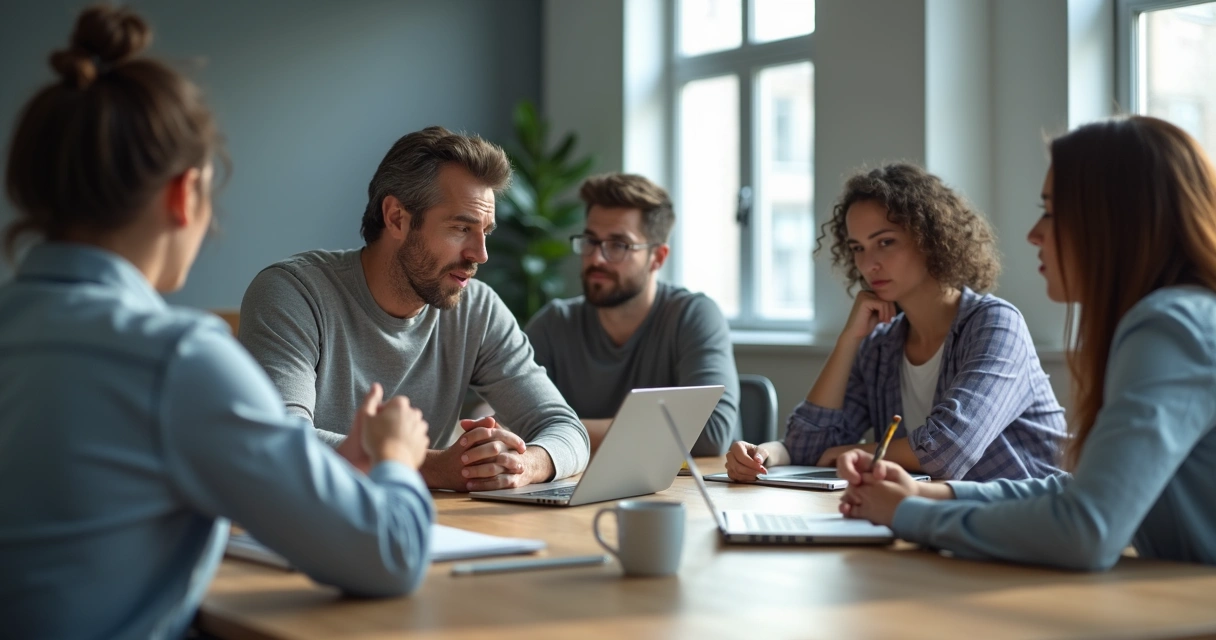 Persona en un grupo moderno sintiéndose aislada y avergonzada 