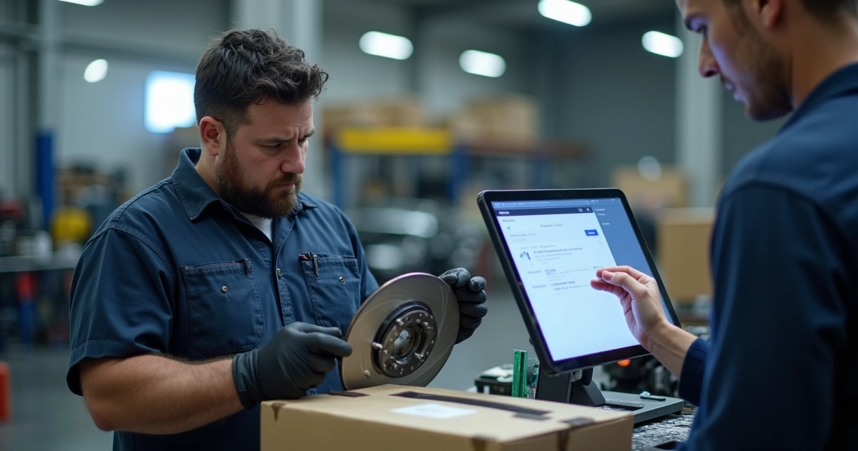 Verificação de código numa peça automotiva