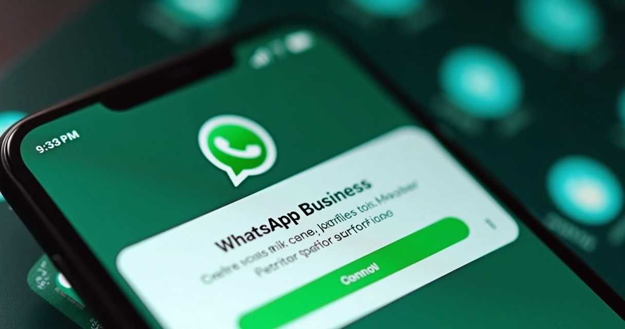 Tela de verificação de número no WhatsApp para empresas. 