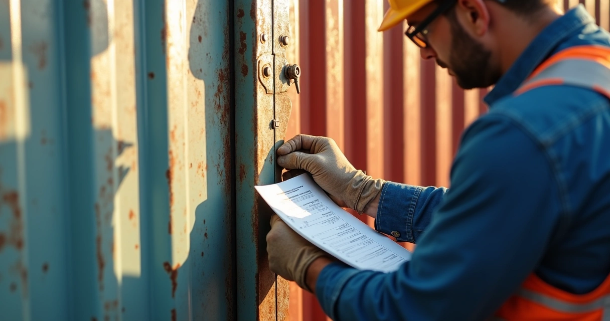 Inspeção da estrutura de uma casa container 