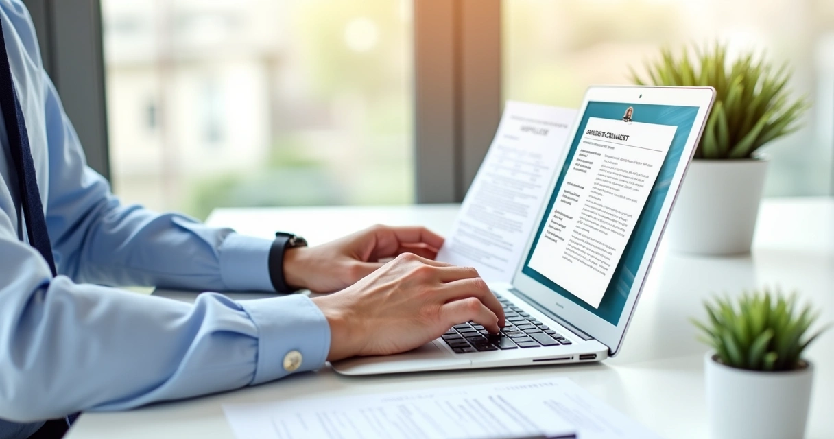 Empreendedor analisando documentação de fornecedor 