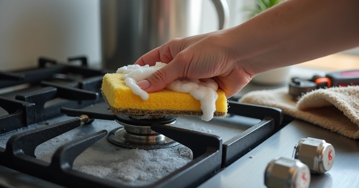 Teste de vazamento de gás usando espuma em conexão 