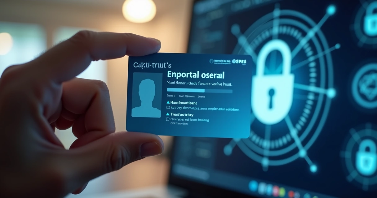 Pessoa validando documento em plataforma digital 