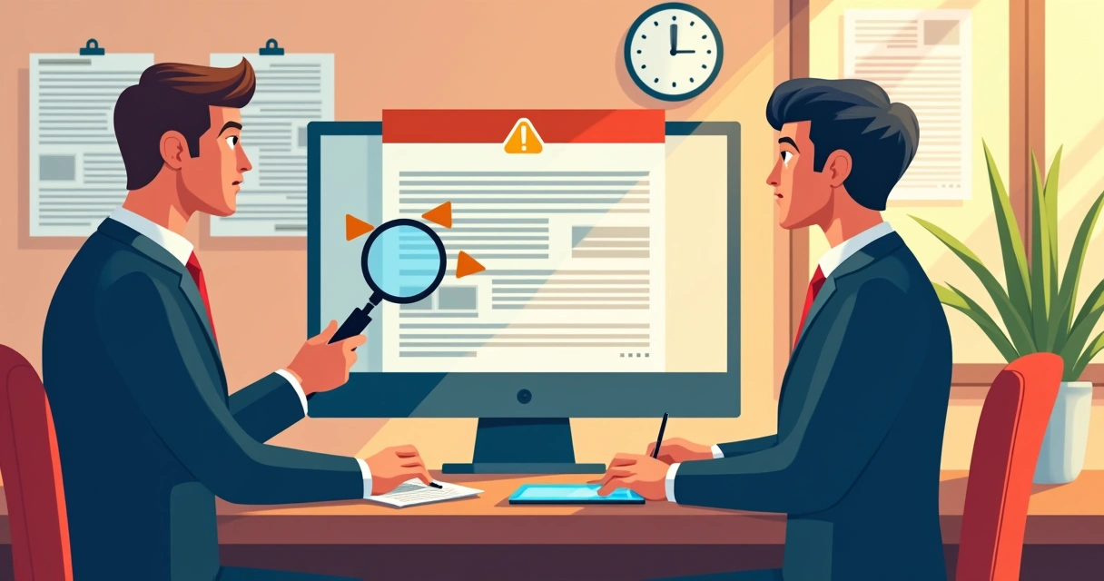Assessoria analisando fake news em tela de computador