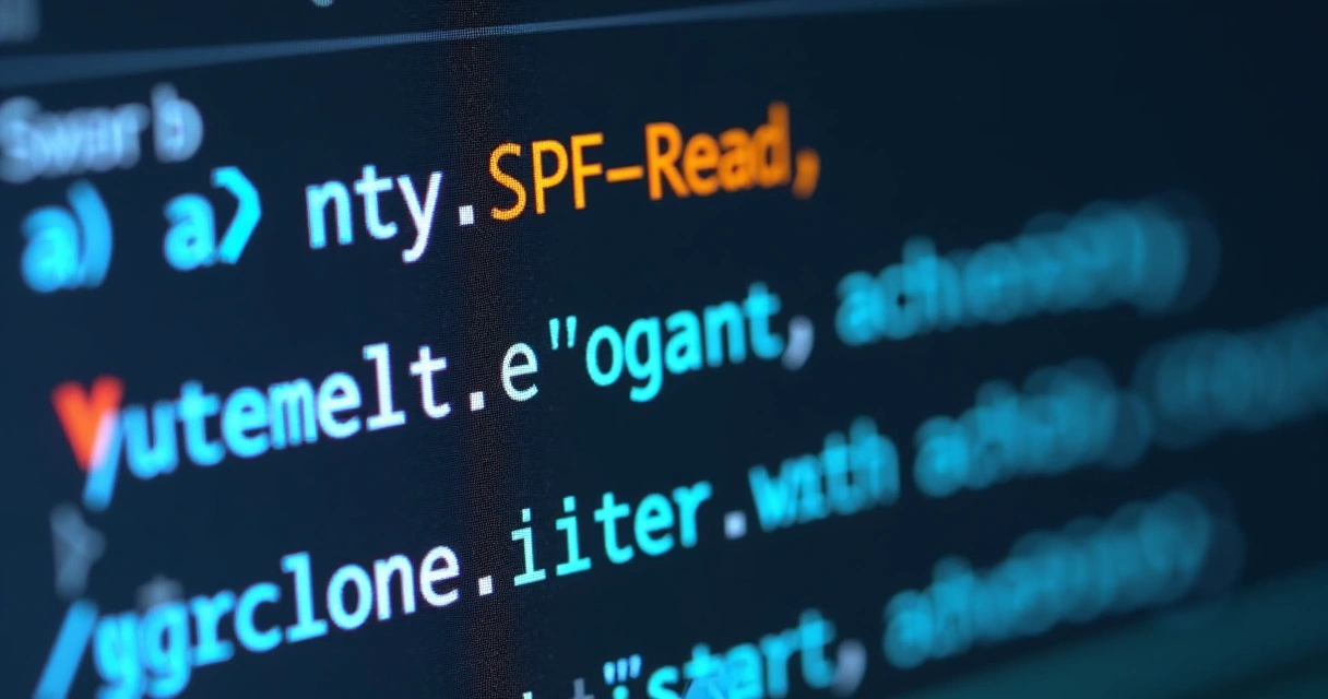Tela ilustrando verificação manual de registro SPF em painel DNS 