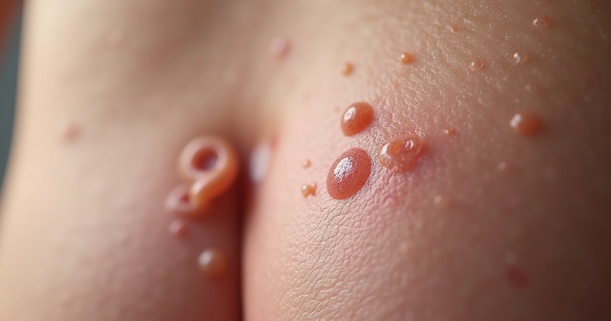 Verrugas genitais na pele masculina 