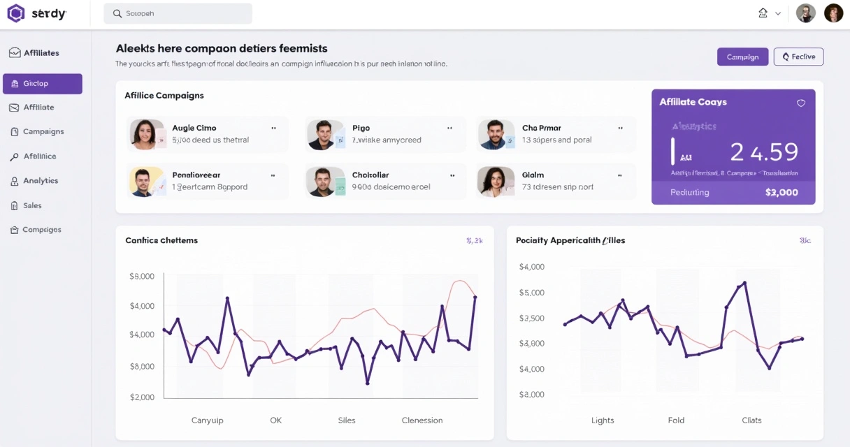 Dashboard Vertte com campanhas, afiliados e desempenho em tempo real 