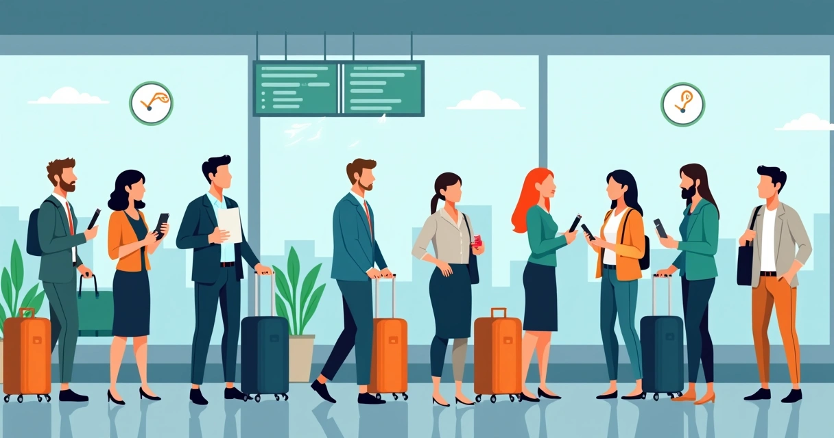 Ilustração de viajantes brasileiros comparando quem viaja com e sem seguro