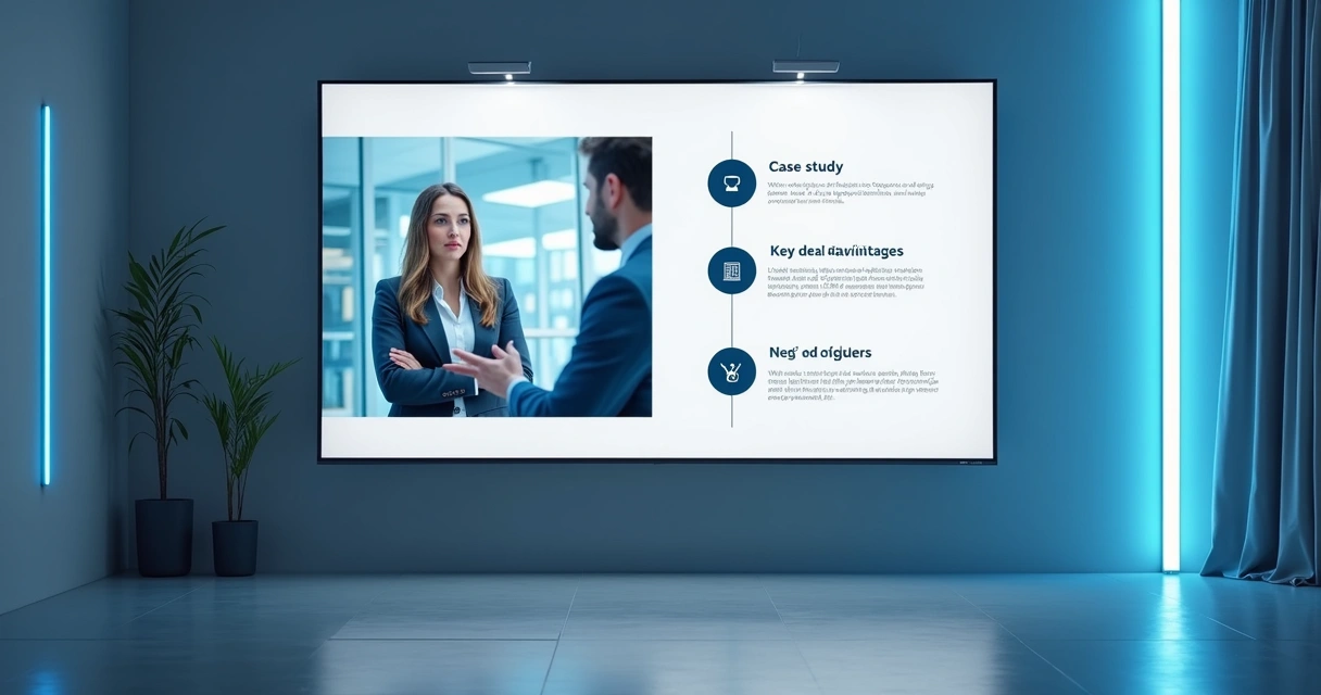 Página de proposta digital exibindo janela de vídeo incorporado 
