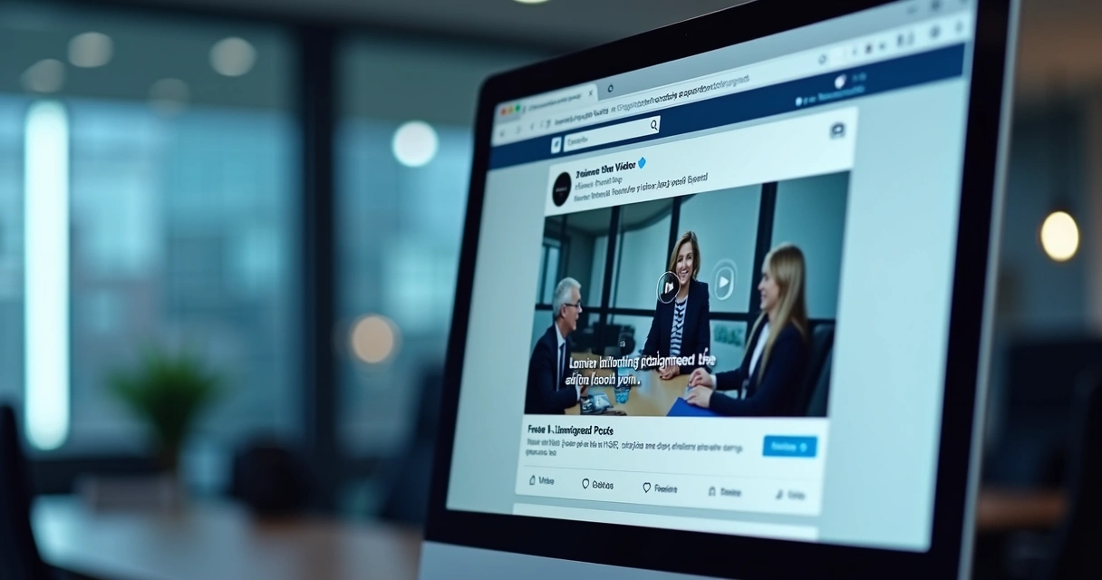 Vídeo curto corporativo na timeline do LinkedIn 