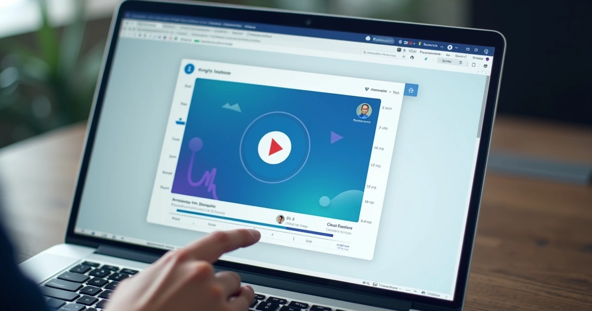 Vídeo de demonstração em tela de landing page SaaS 