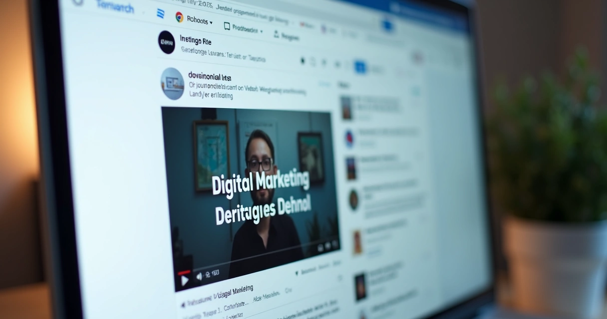 Um short do Instagram sobre marketing digital sendo destacado nos resultados do Google