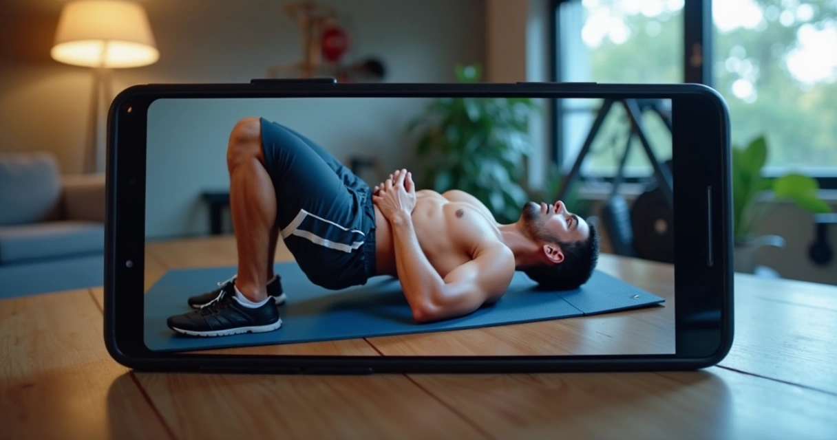 Vídeo mostrando postura correta em exercício de abdominal 