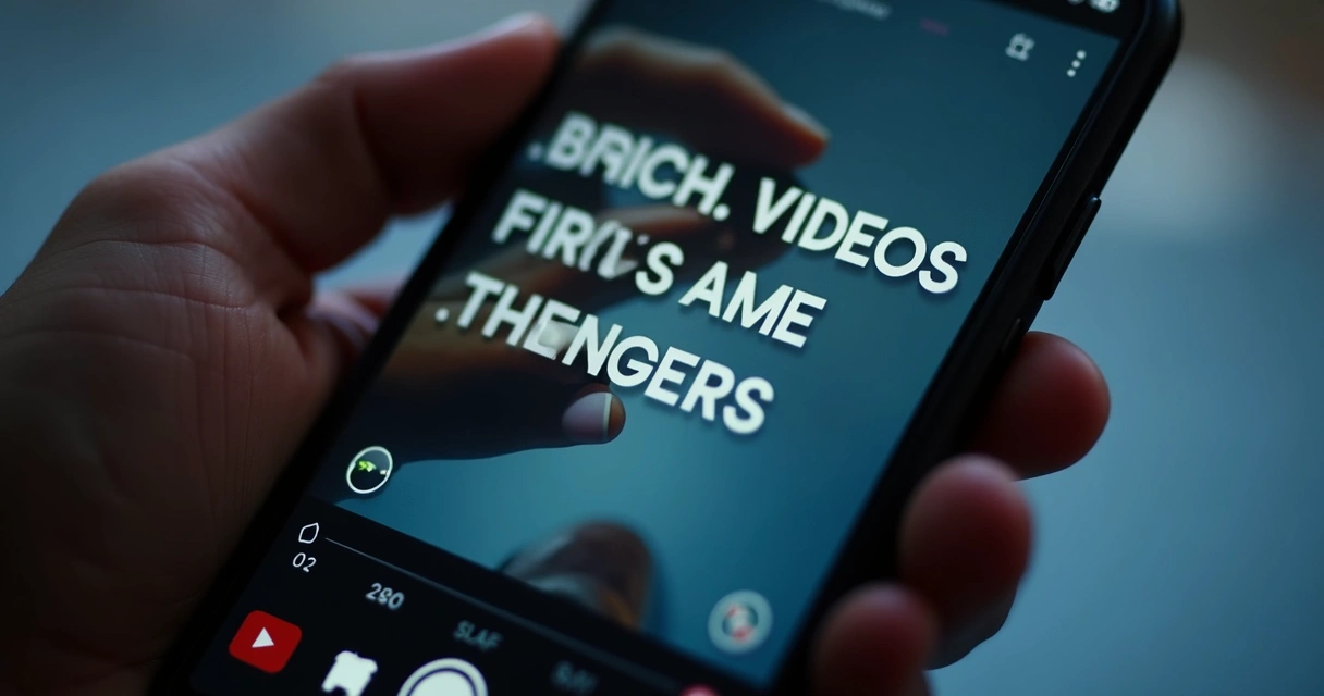 Close-up video frame with bold text overlay and hand movement