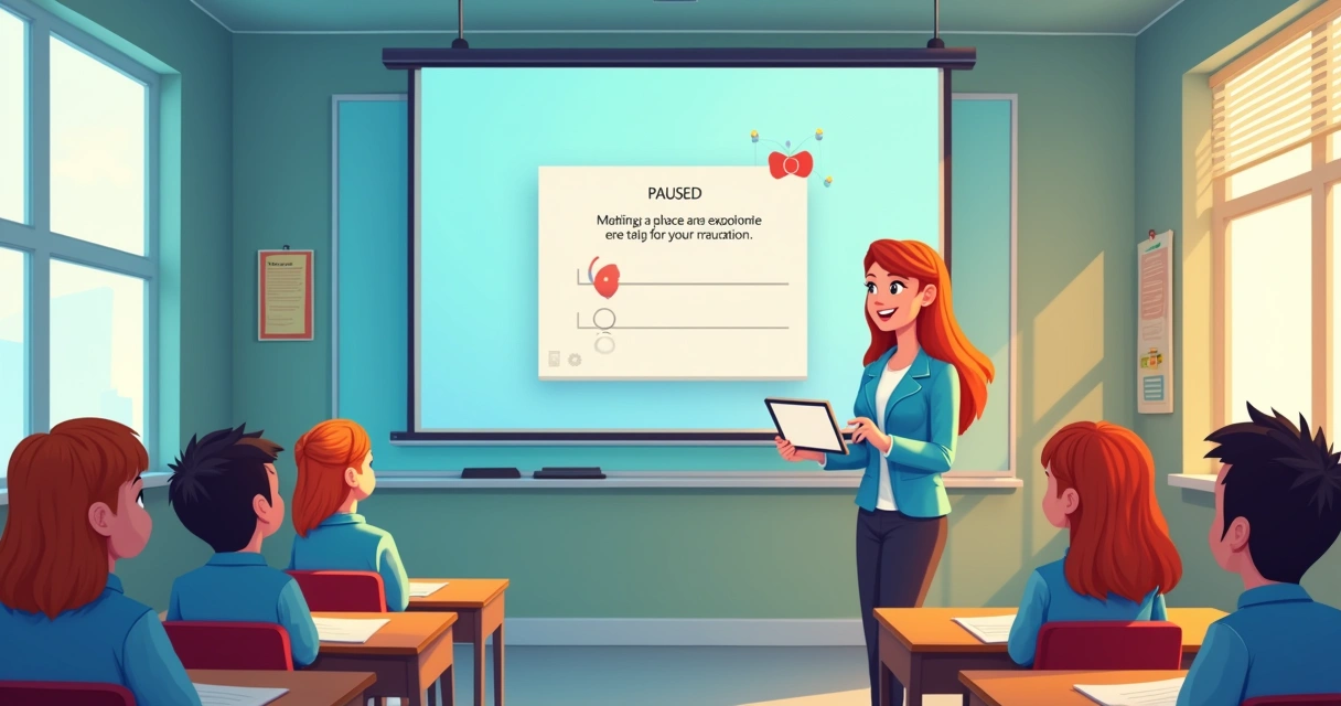 Vídeo interativo projetado em sala de aula 