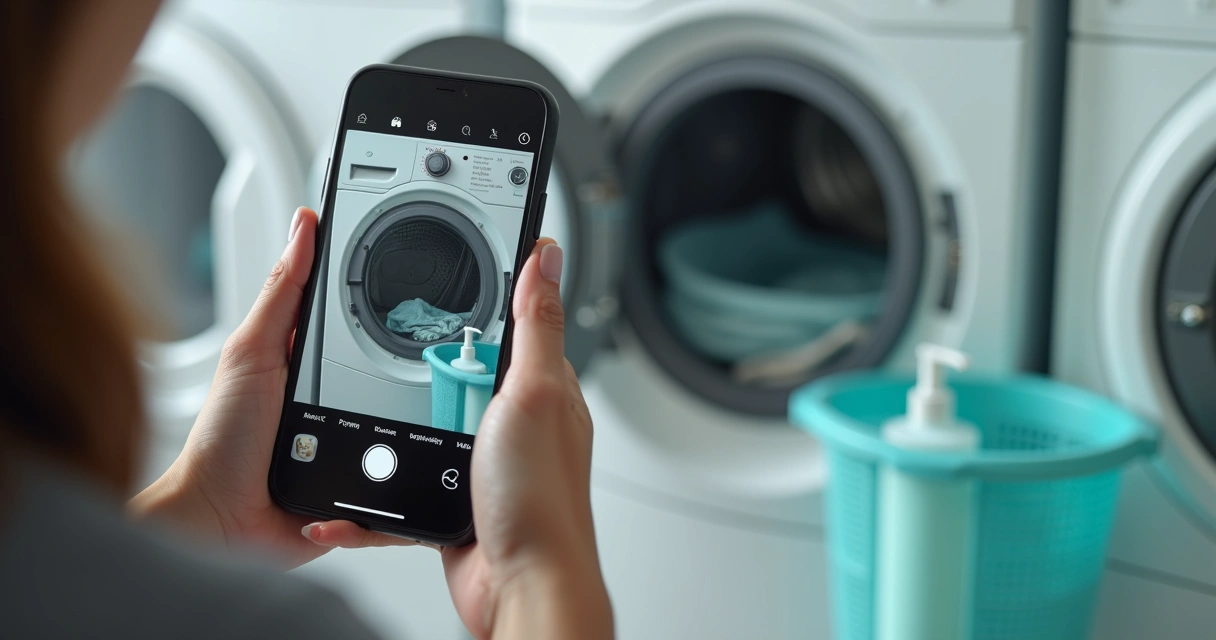 Pessoa enviando vídeo pelo celular para assistência técnica 