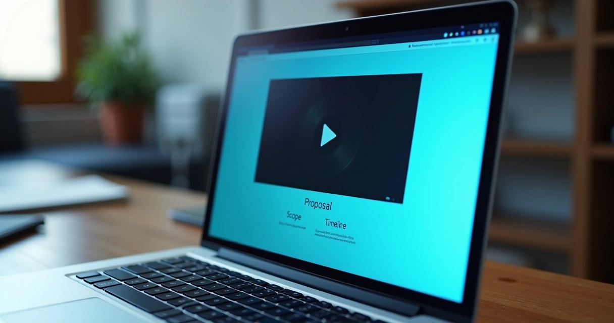 Vídeo incorporado em proposta digital. 