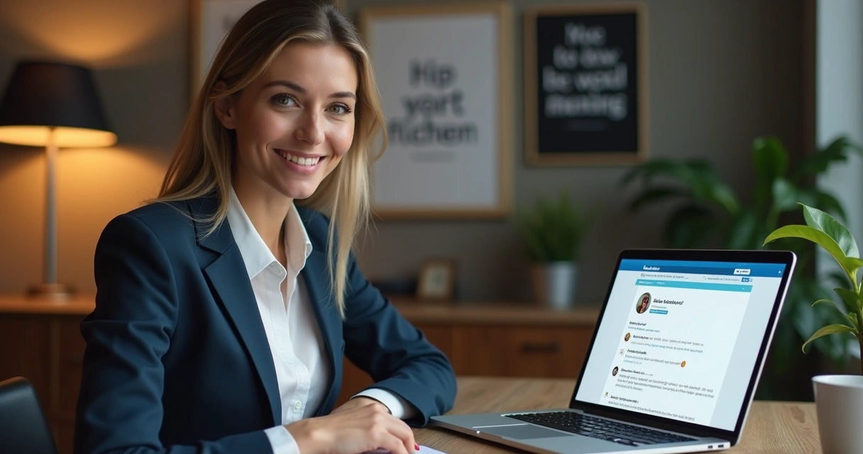 Profissional gravando vídeo pessoal para marketing no LinkedIn 