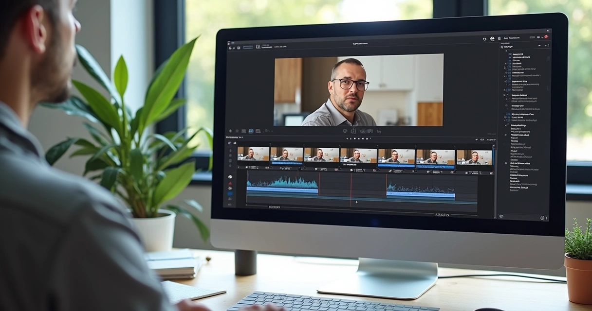 Edição automática de vídeo com recursos visuais e legendas 